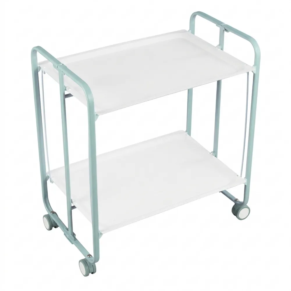 Kompakter Klapp-Servierwagen mit 2 Ebenen