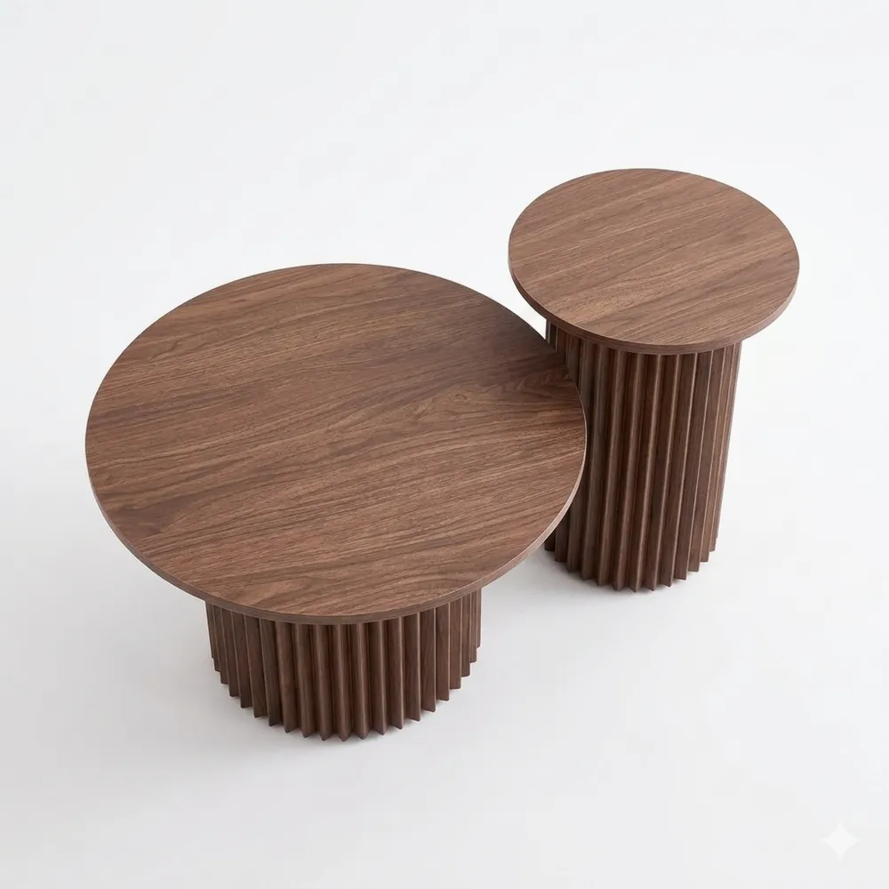 Rundes Couchtisch-Set für Wohnzimmer und Büro