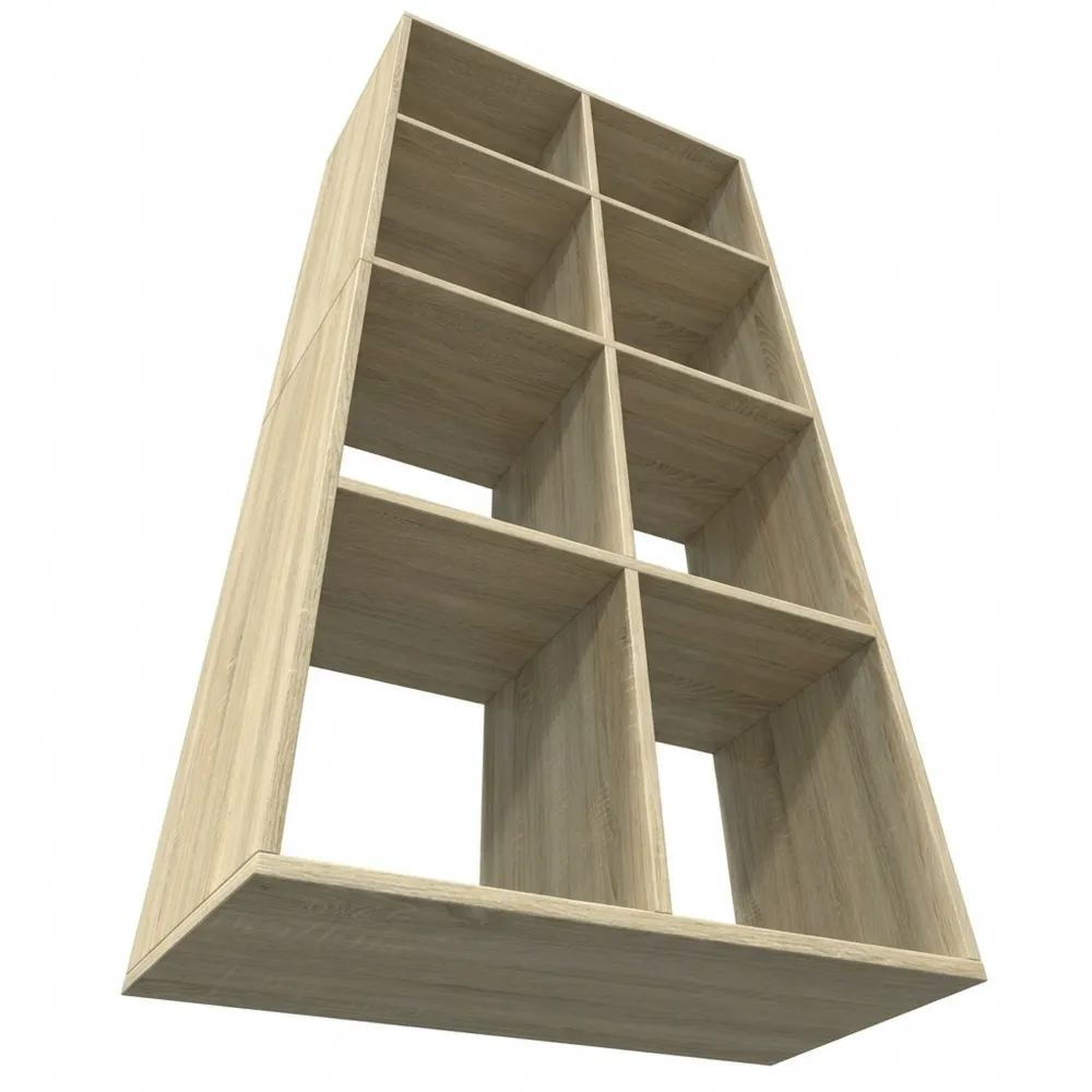 Vielseitiges Regal mit 8 Fächern für Wohn- und Arbeitsbereiche