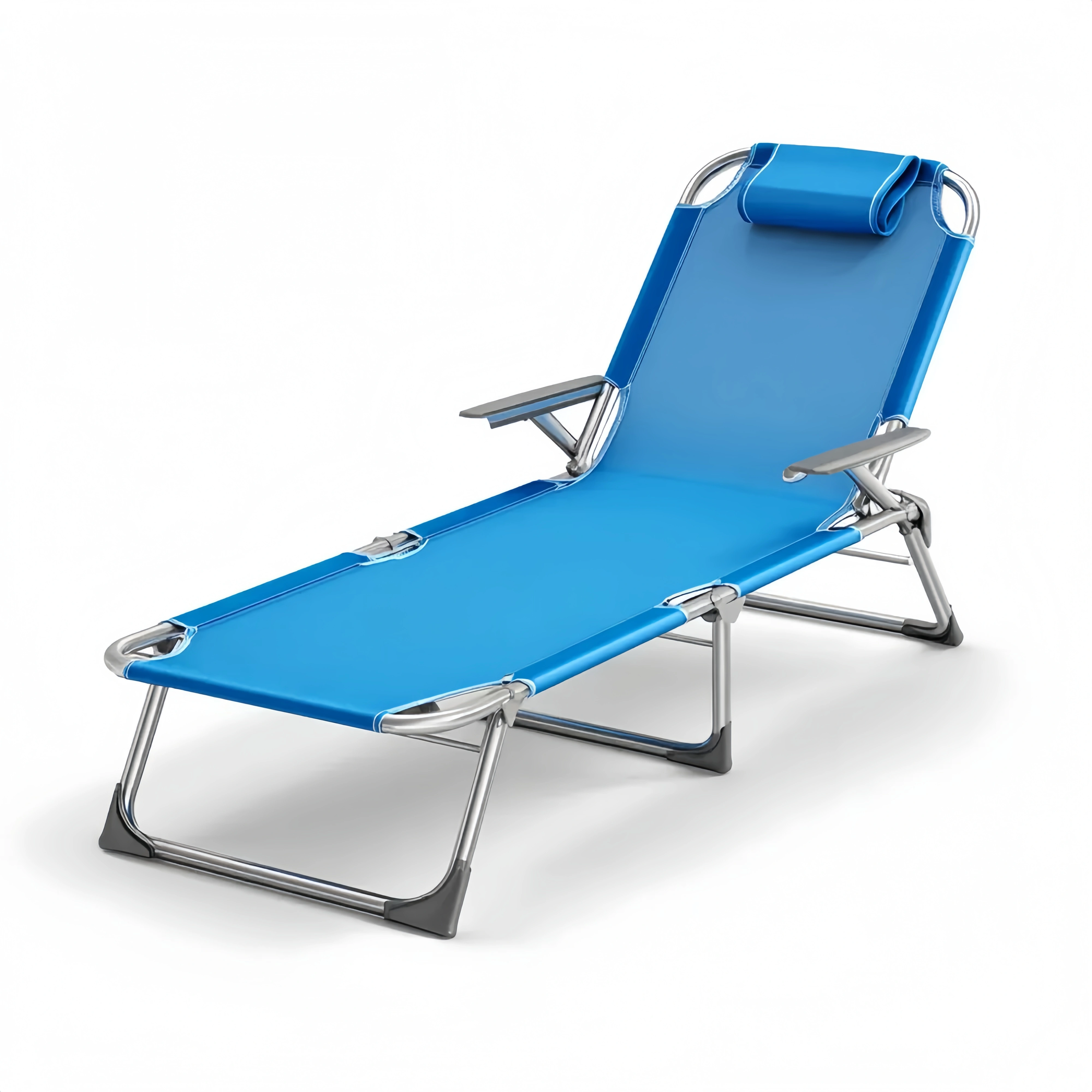 Aluminium-Liegestuhl mit Polyester, Blau