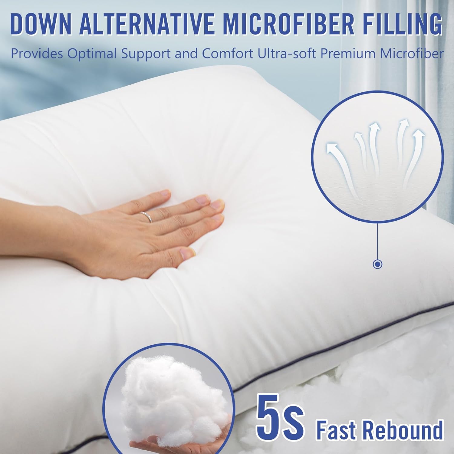 Pillows for Sleeping 2 Pack Standard Size 