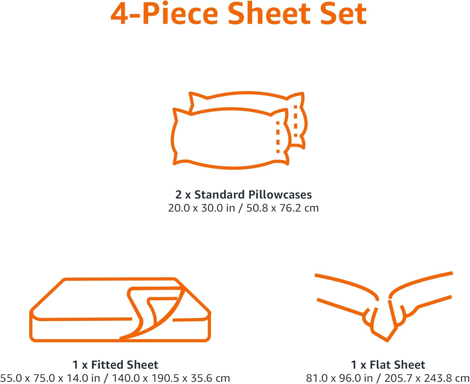 Soft Microfiber 4-Piece Bed Sheet Set with Elastic Side Pockets for Storage