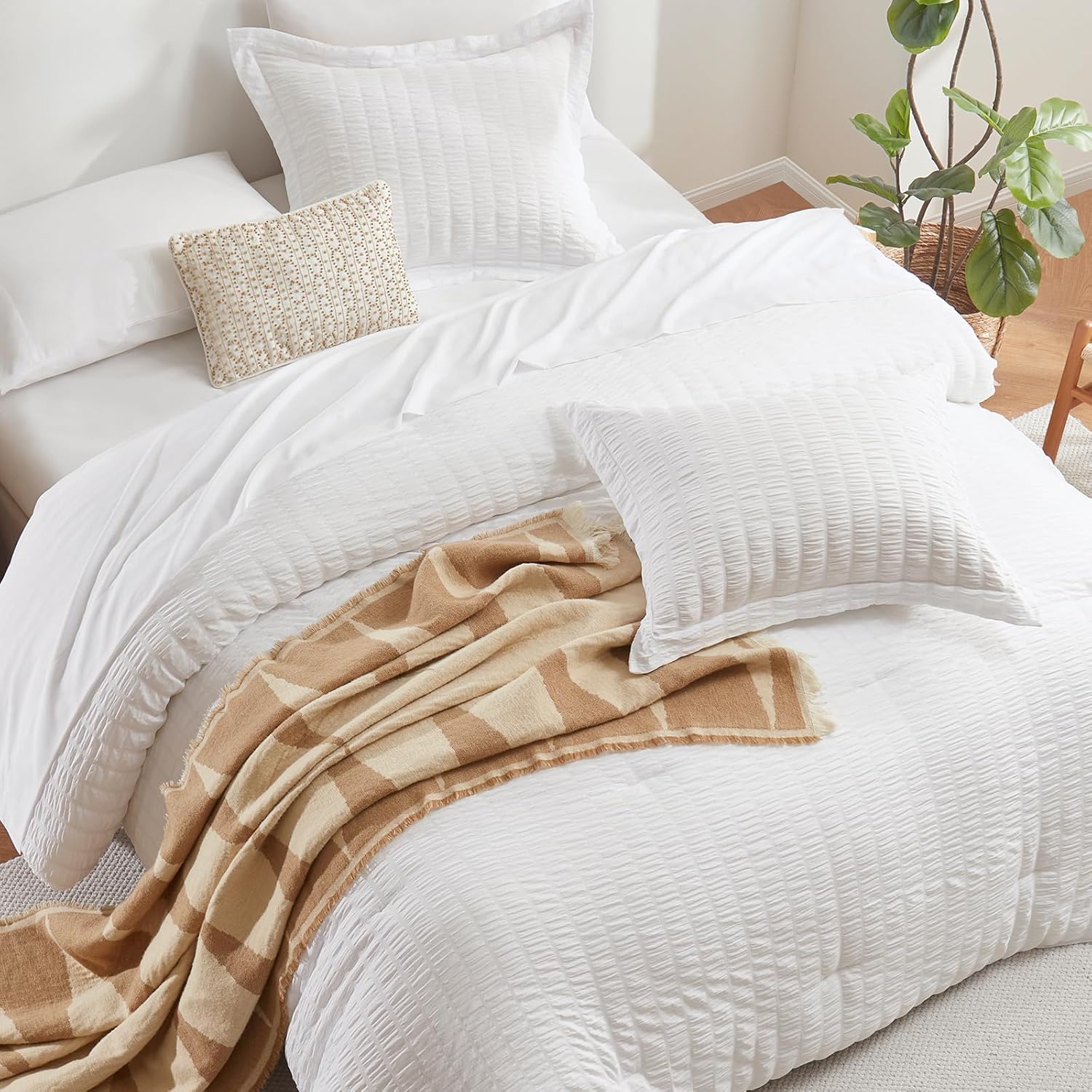 All Seasons Soft Bedding Sets with Down Alternative Comforter, Sheets, Pillowcases & Shams
