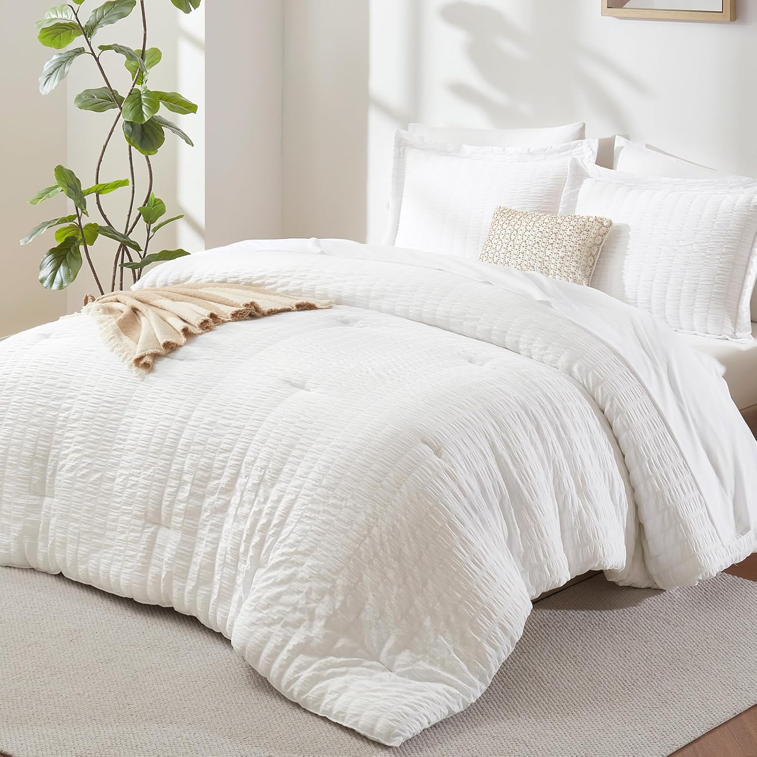 All Seasons Soft Bedding Sets with Down Alternative Comforter, Sheets, Pillowcases & Shams