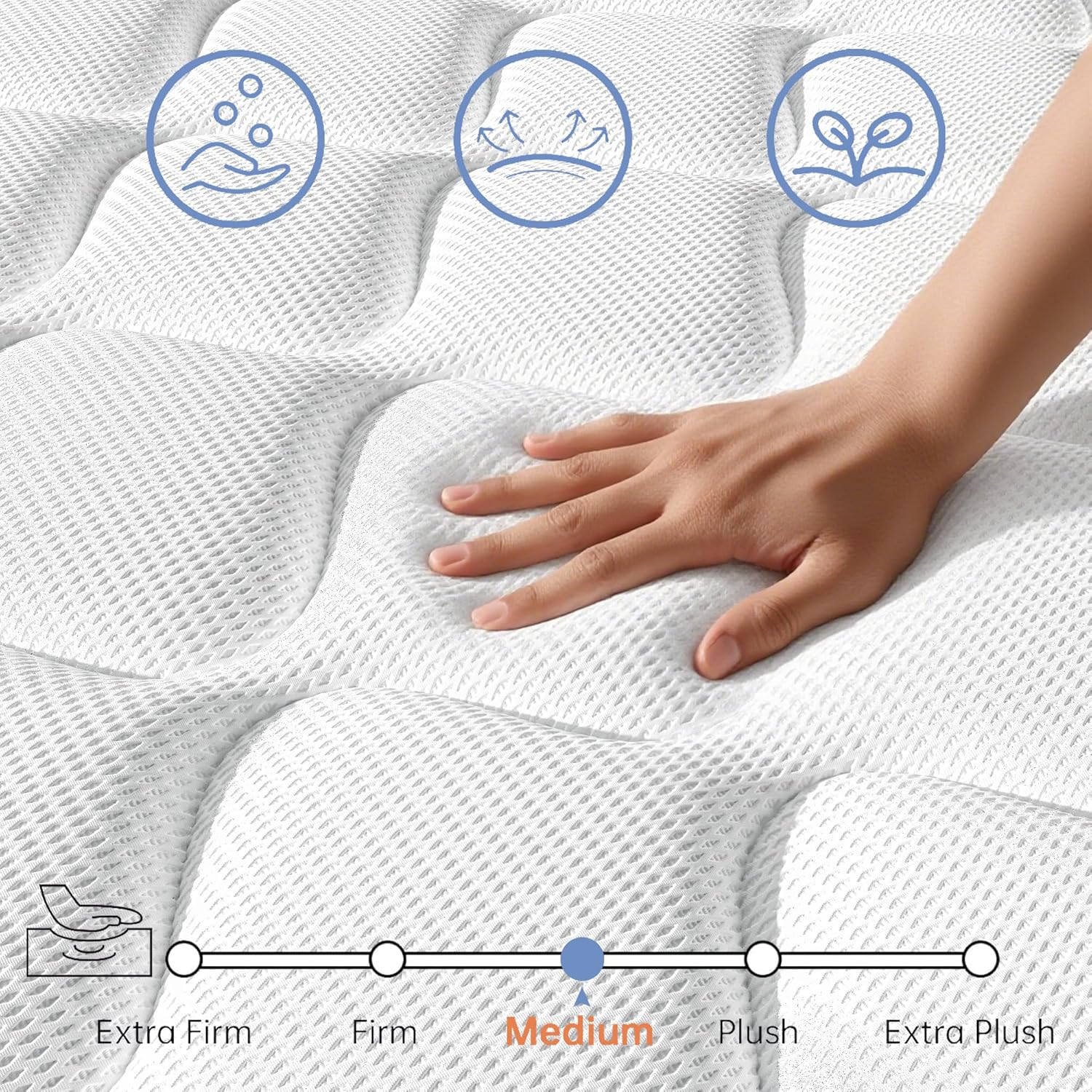 Queen Mattress 12 Inch Hybrid Memory Foam & Pocket Spring