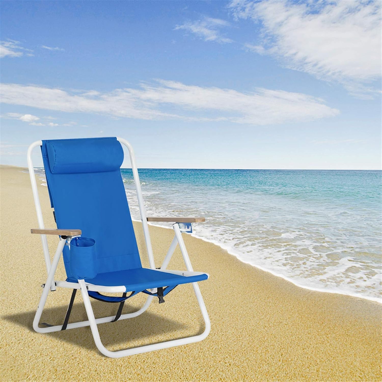 Backpack Beach Chair with Cup Holder for Adults