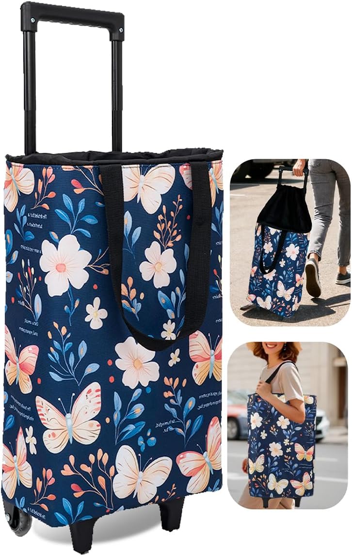  Portable Small Shopping Cart with Wheels