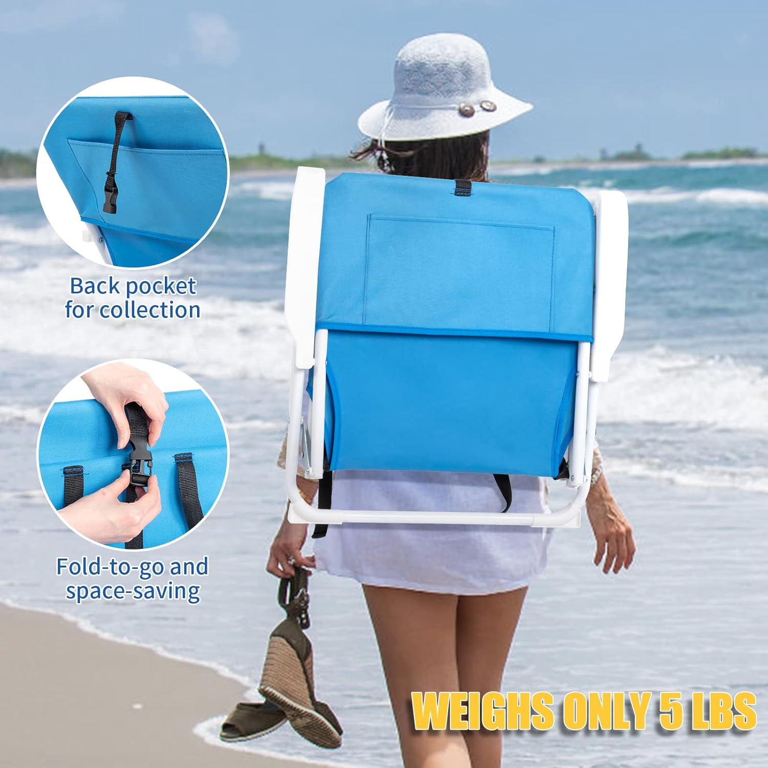 Folding Beach Chair for Adults