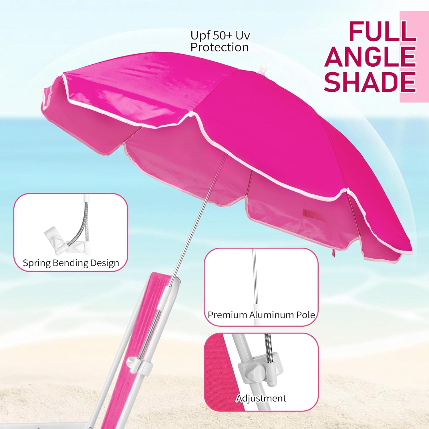 1 Pack Heavy Duty Steel Beach Chair