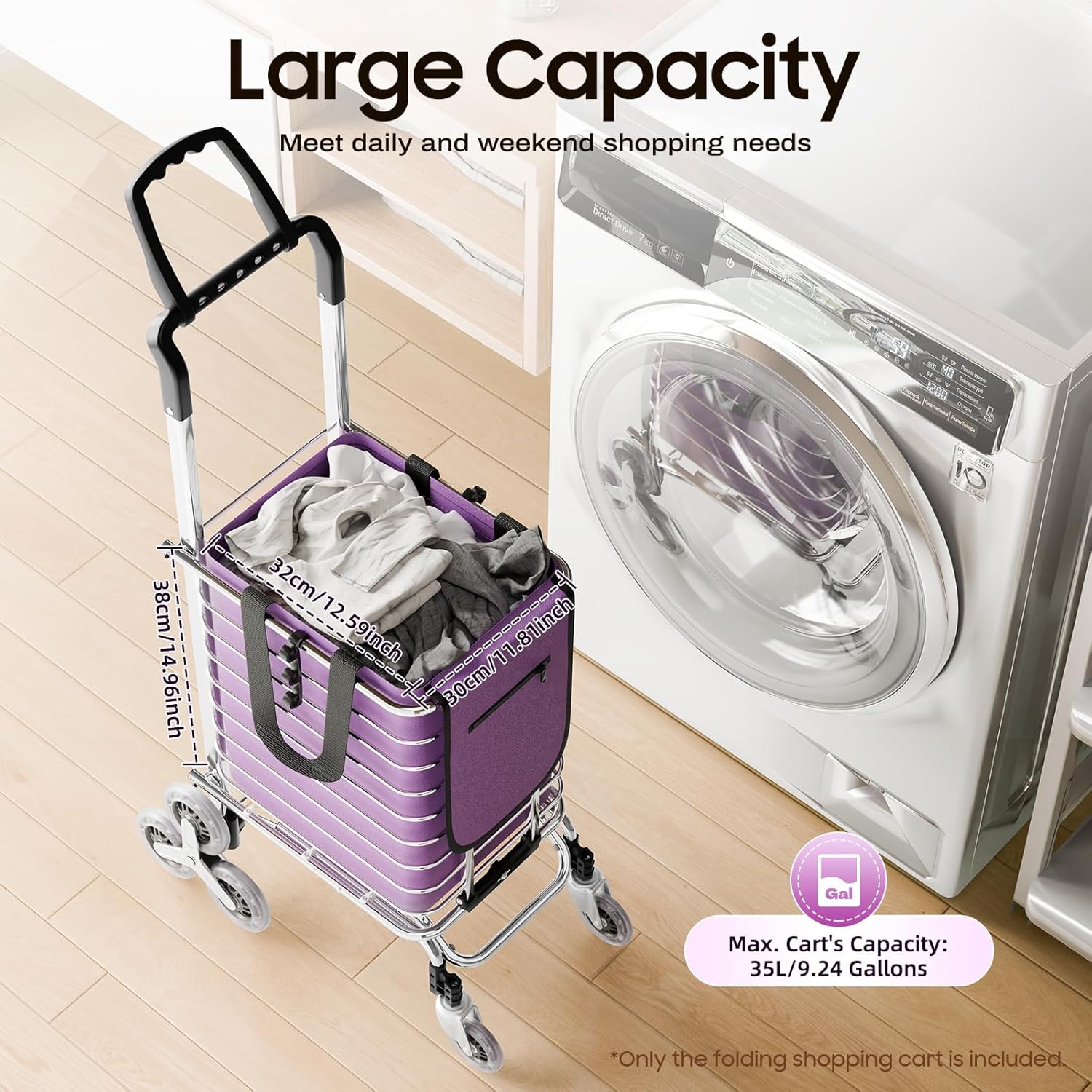 Folding Shopping Cart with Wheels