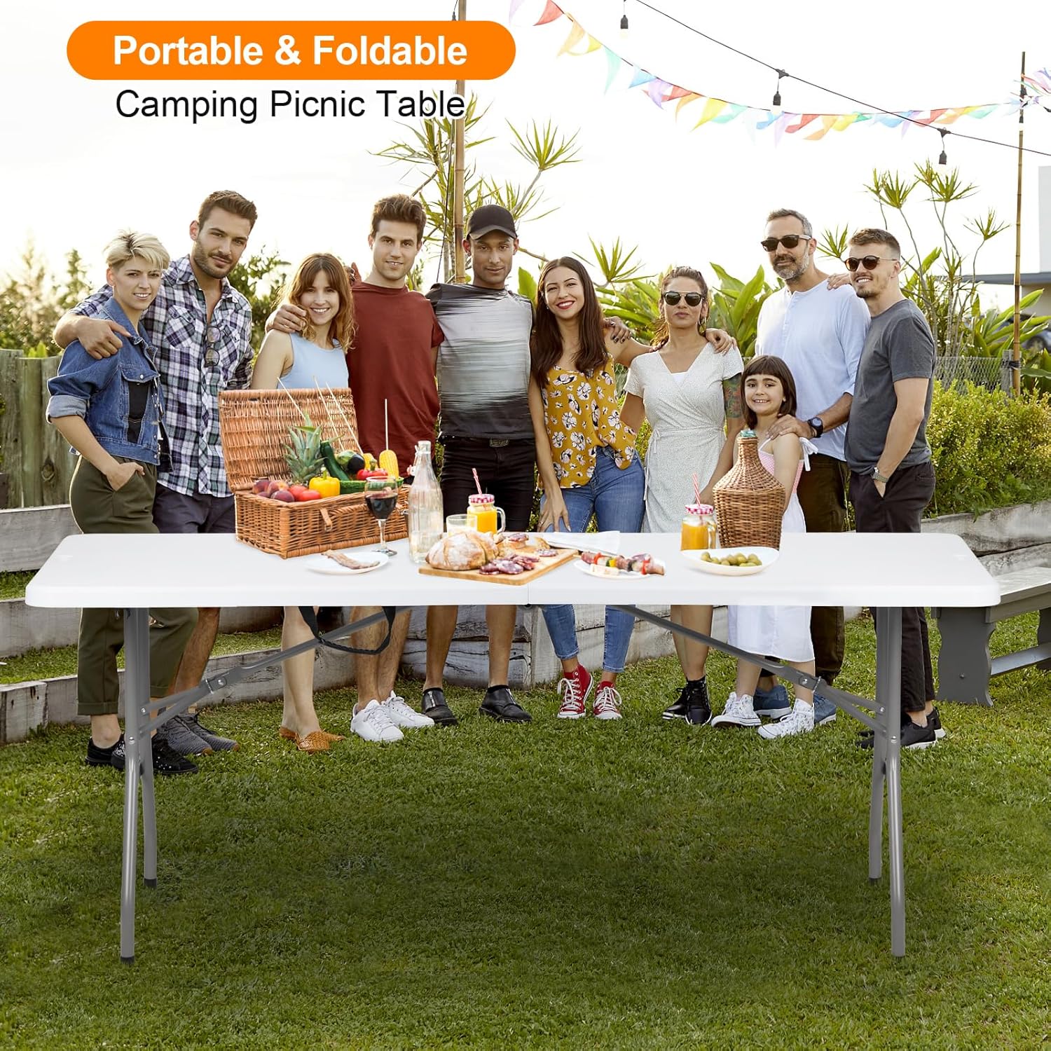 Plastic Folding Table 6ft Long