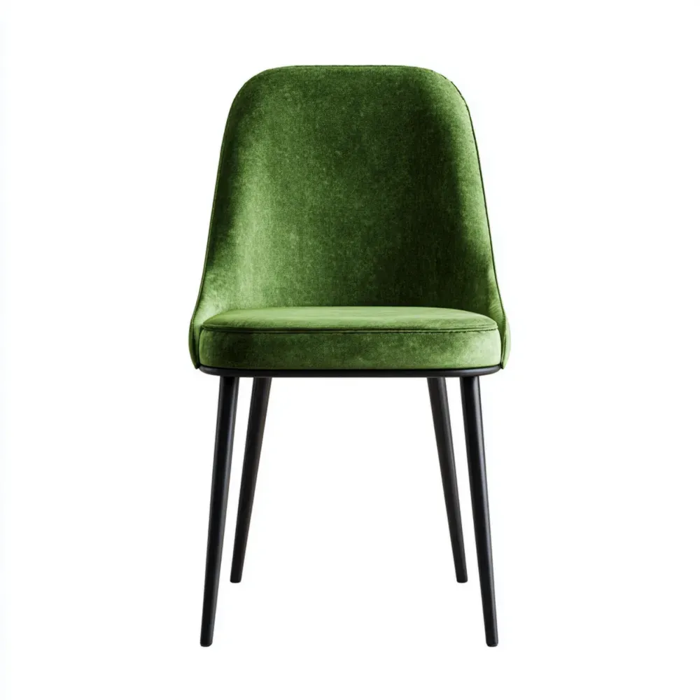 Silla de comedor Tela 45x55x85 cm - Verde - Diseño Moderno
