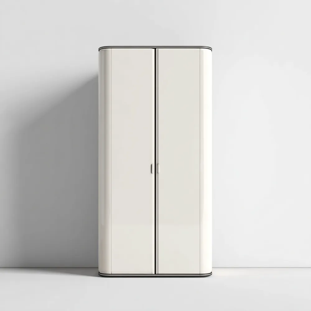 Armario Metálico 2 Puertas 200x80x50 cm – Blanco – Estilo Moderno