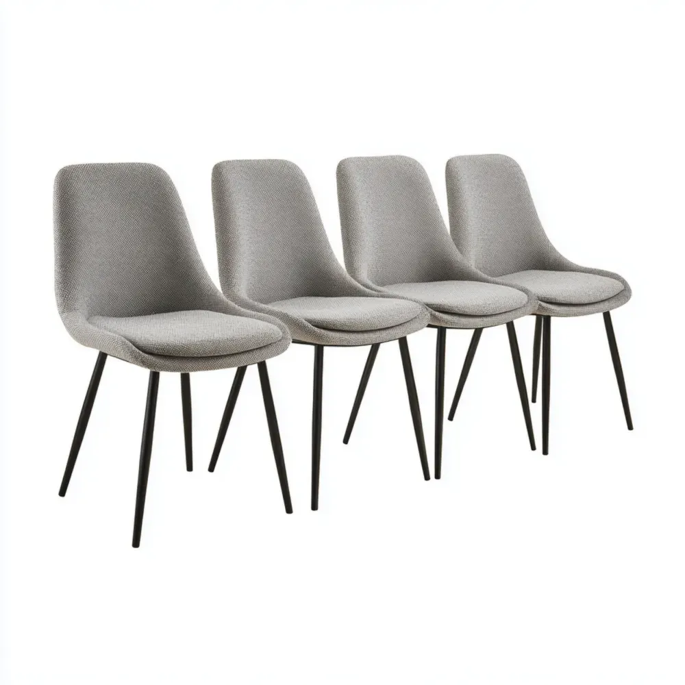 Sillas de comedor 42x45x88 cm - Gris Claro - Diseño Moderno