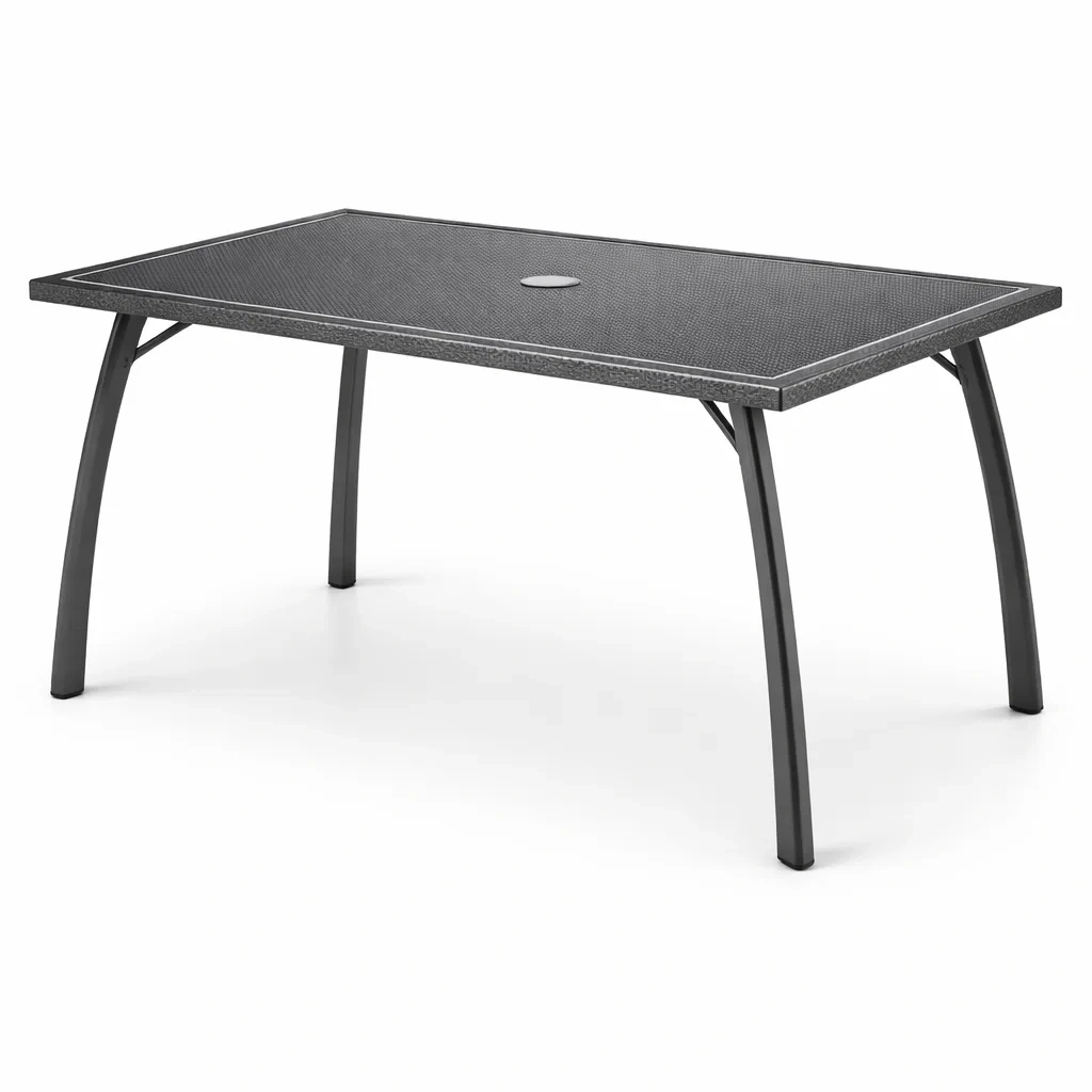 Tavolo da Esterno in Acciaio Grigio-FURNIWONDER