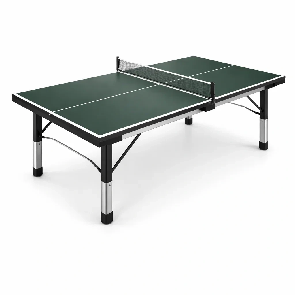 Tavolo da ping pong per Interni in MDF e Acciaio Verde 274x152.5x76 cm-FURNIWONDER
