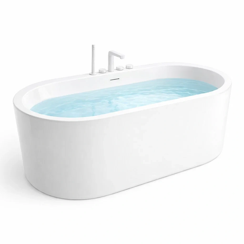 Vasca freestanding in Acrilico Bianco-FURNIWONDER