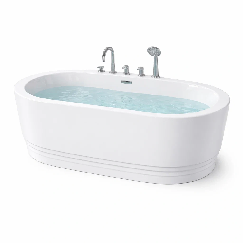 Vasca freestanding in Acrilico Bianco 170x80x60 cm-FURNIWONDER