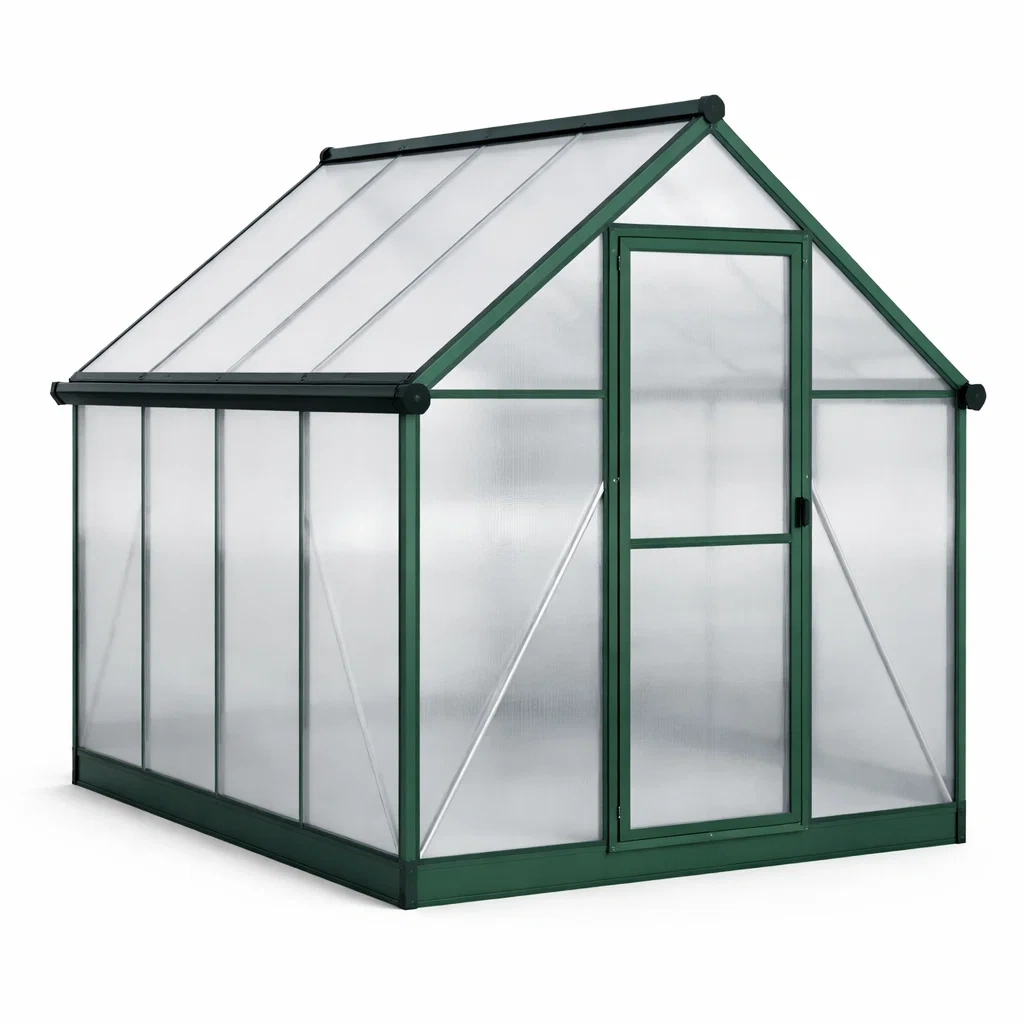 Serra in Alluminio e Policarbonato Verde 190x185x195 cm da Giardino-NESTINHOUSE