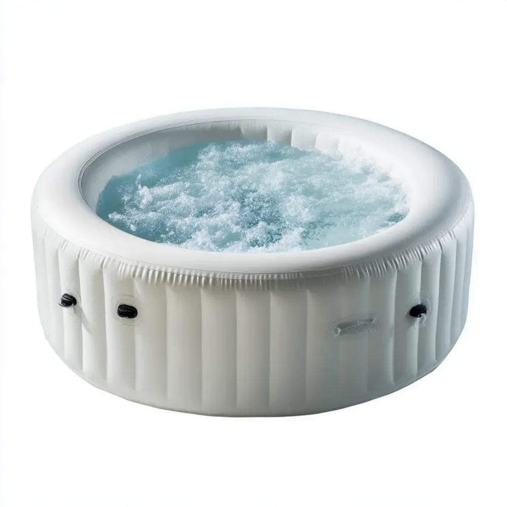 Aufblasbarer Whirlpool aus strapazierfähigem PVC 180x180x65 cm - Weiß
