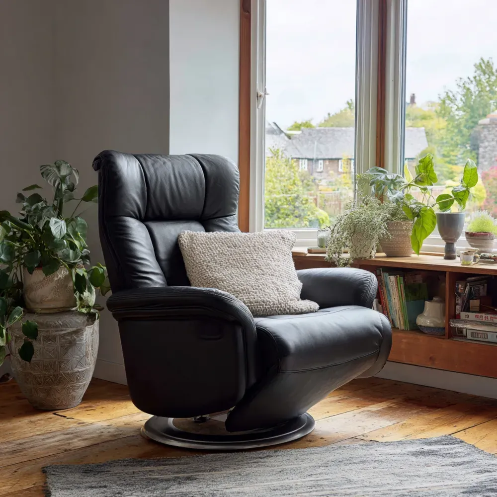 Relaxsessel Leder schwarz