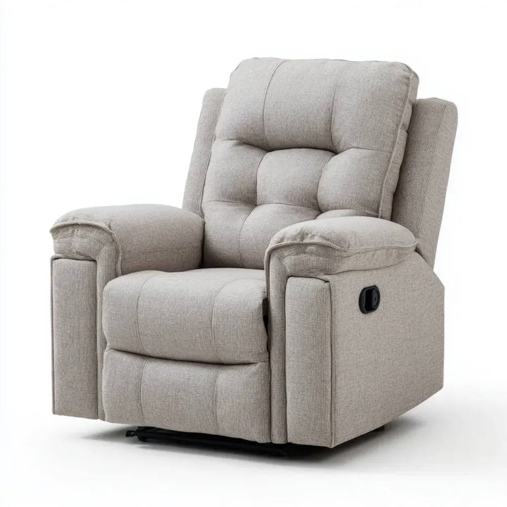 Relaxsessel Stoff 90x100x95 cm - Hellgrau