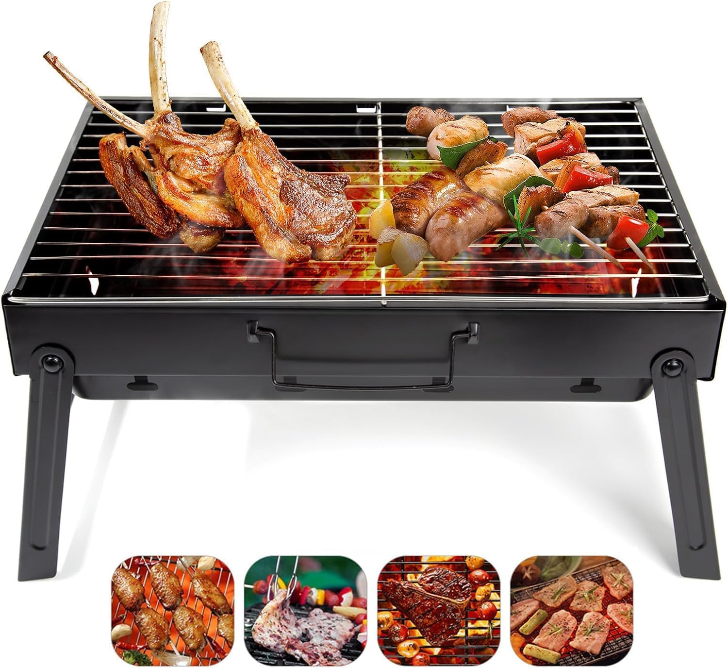 Folding Portable Barbecue Charcoal Grill