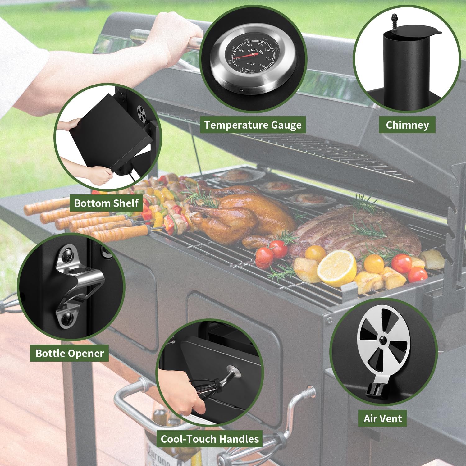  Charcoal Grill Outdoor BBQ Grill