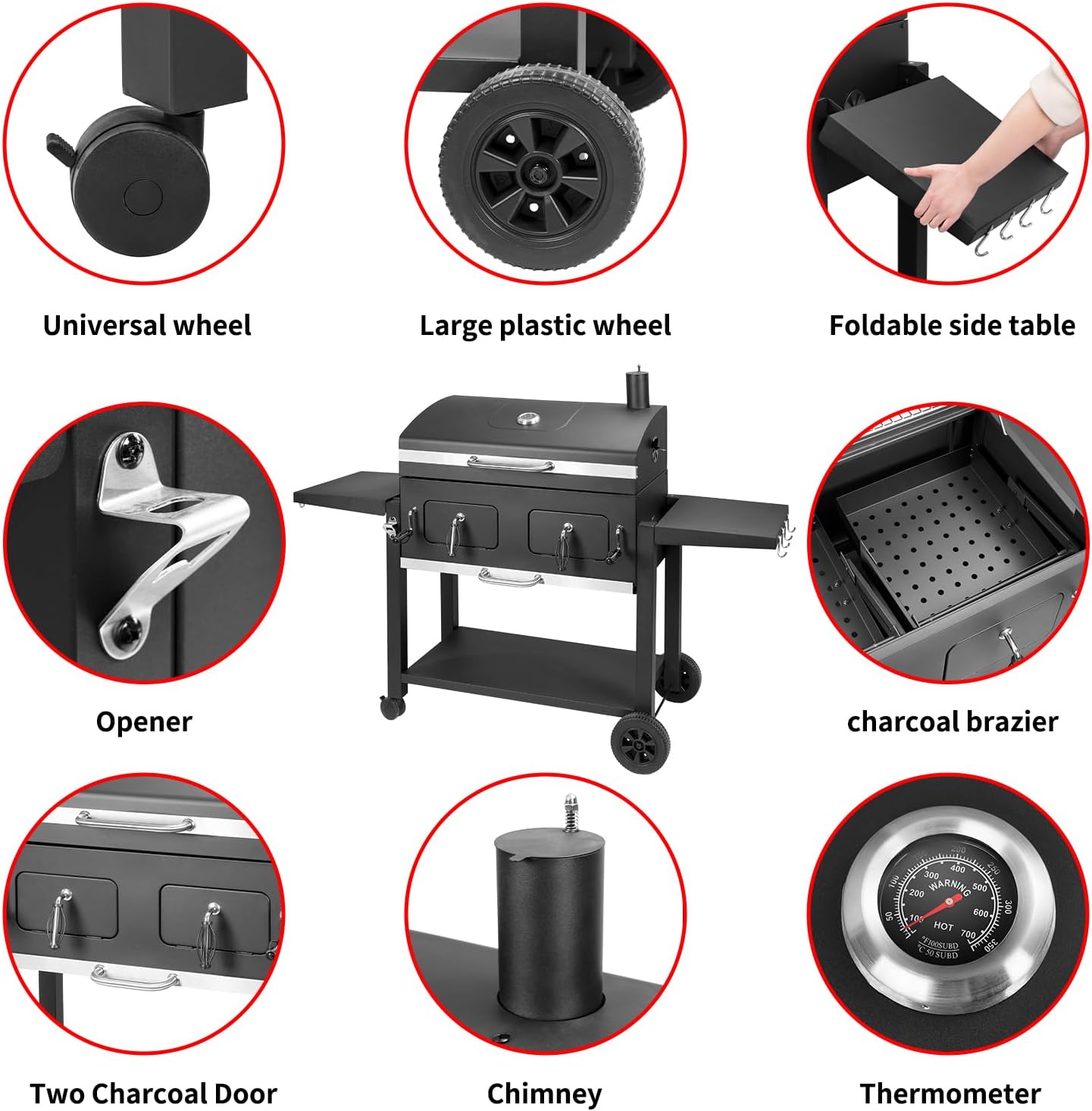  Charcoal Grill Outdoor BBQ Grill