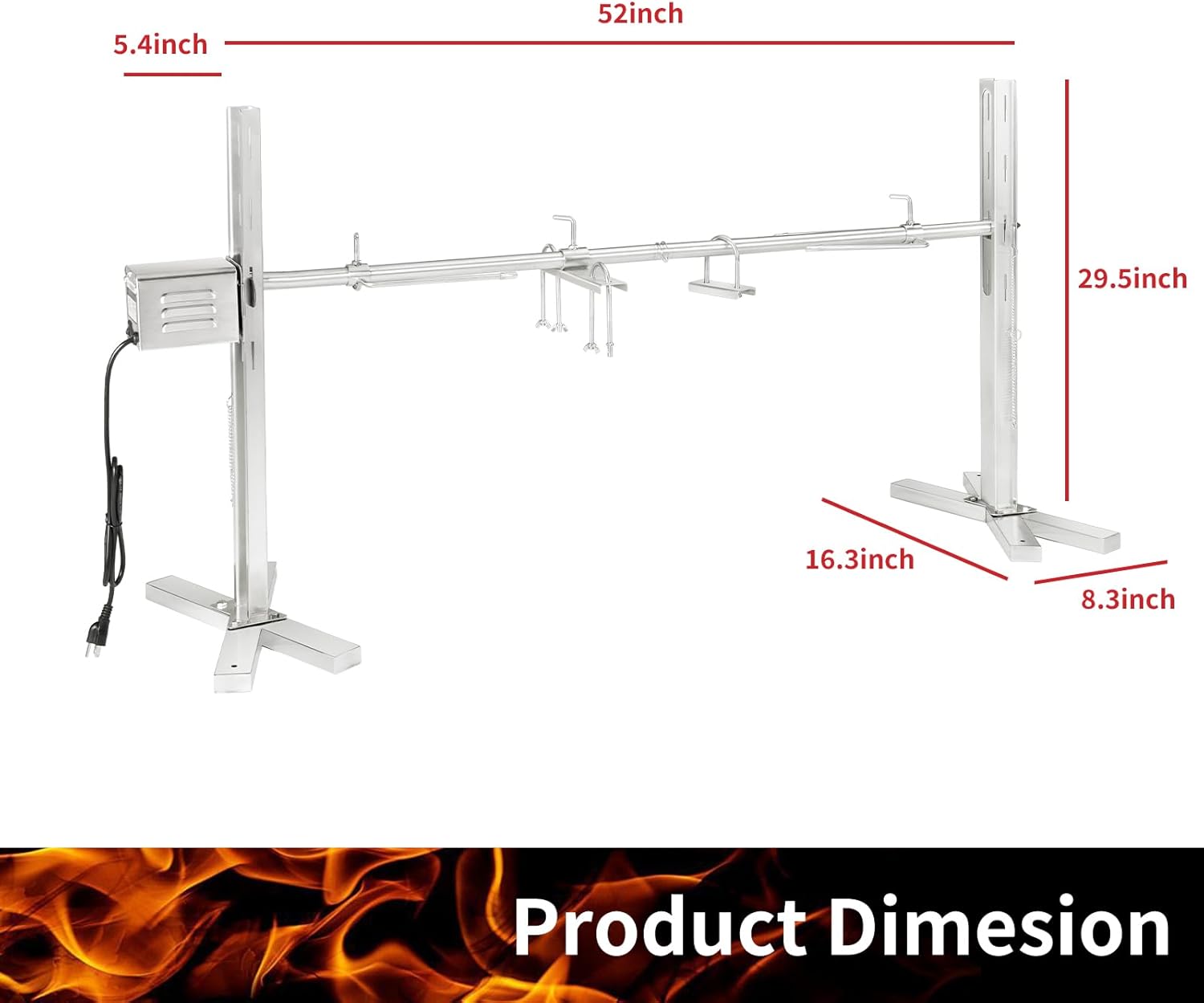 Electric Rotisserie Grill Kit