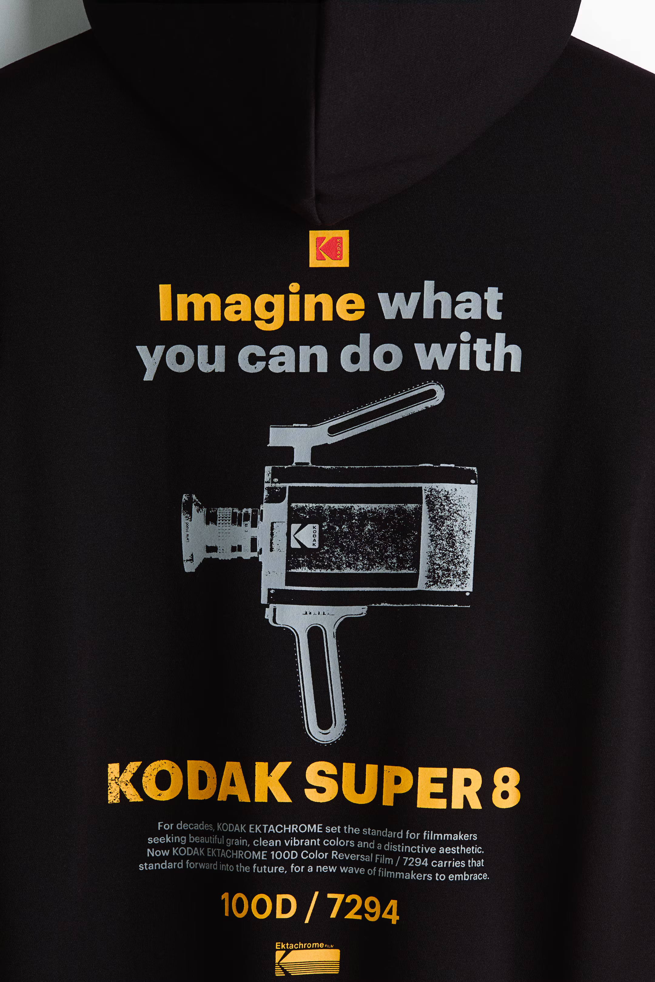 Nyomott mintás kapucnis felső Loose Fit