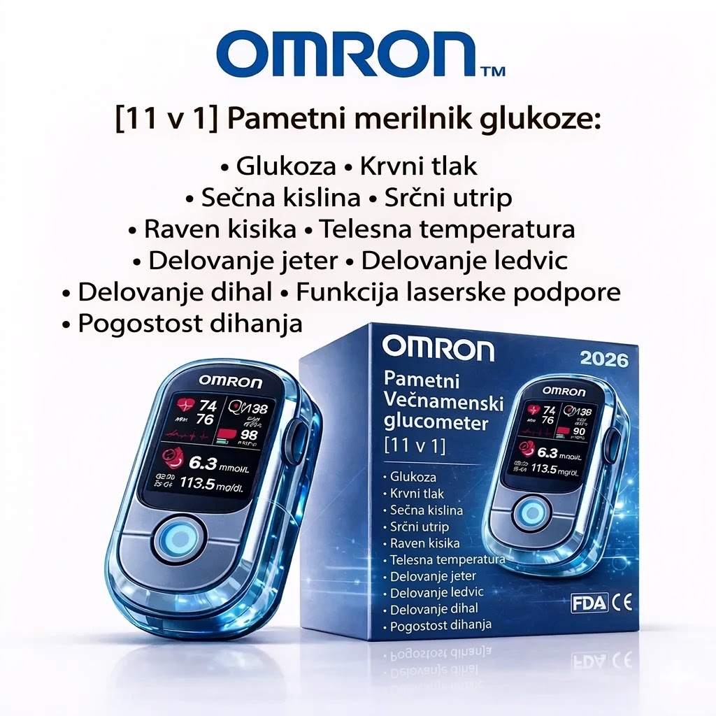 🔥Izdelano v ZDA🔥Omron™ predstavlja novo lansiran neinvazivni pametni merilnik glukoze v krvi 🔥Izdelano v ZDA🔥