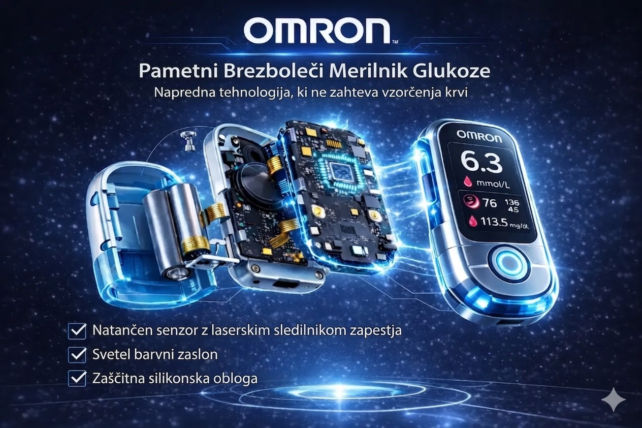 🔥Izdelano v ZDA🔥Omron™ predstavlja novo lansiran neinvazivni pametni merilnik glukoze v krvi 🔥Izdelano v ZDA🔥