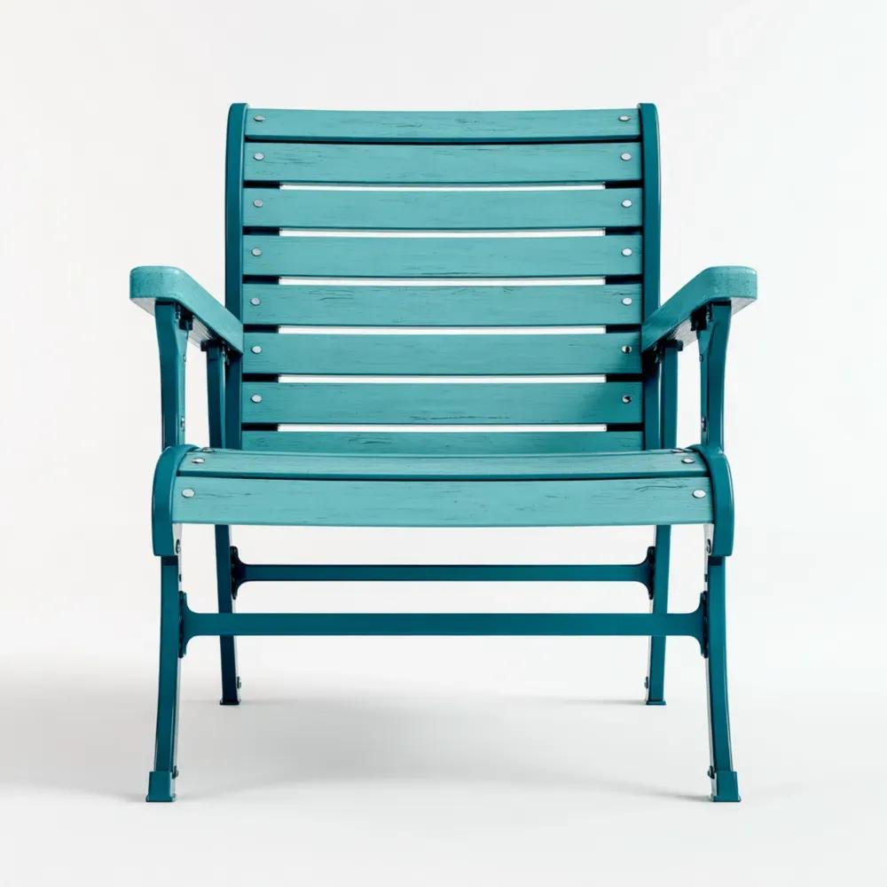 Silla de Jardín Metálica 60x70x80 cm – Turquesa – Estilo Moderno