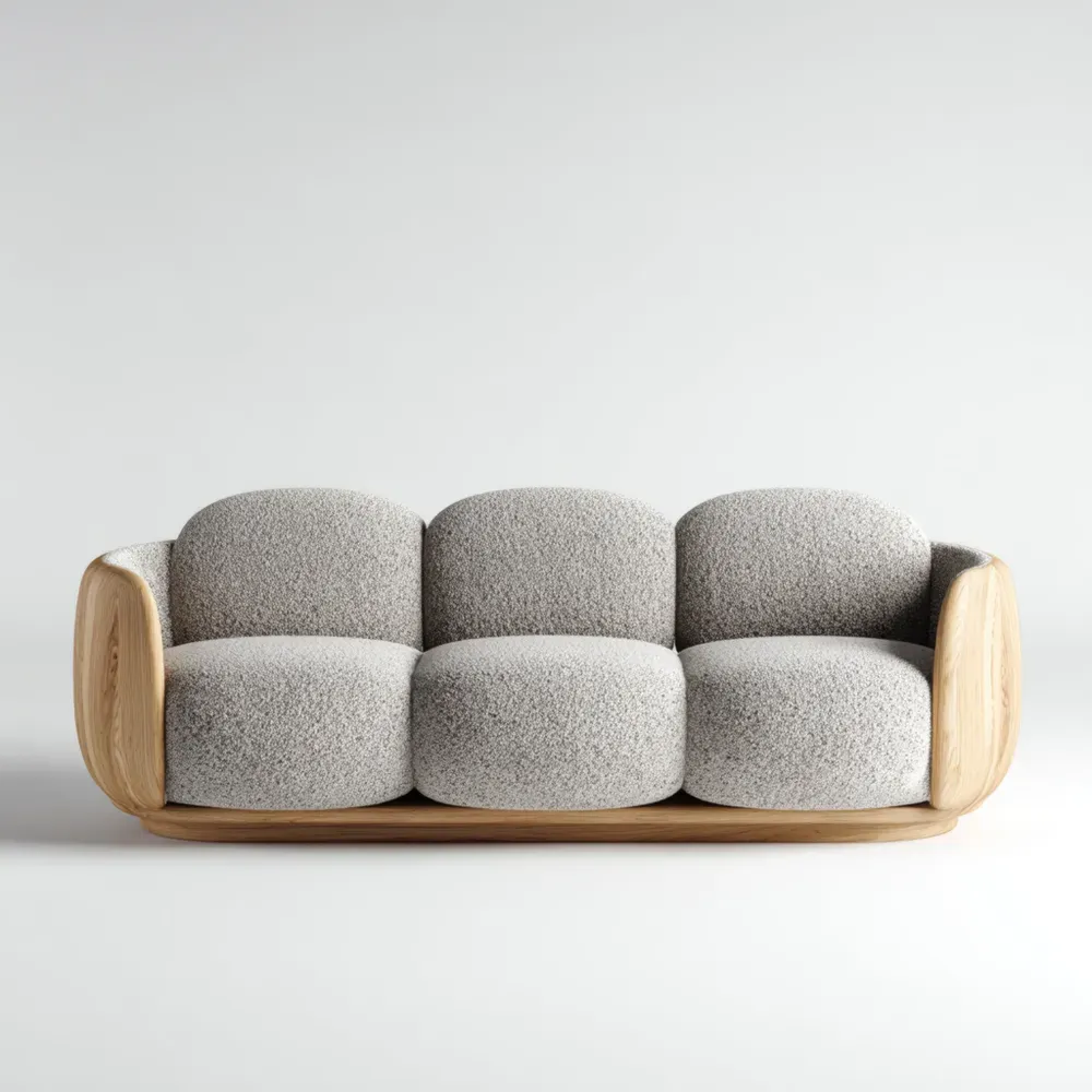 Sofá de tela Gris 180x80x75 cm – Diseño moderno