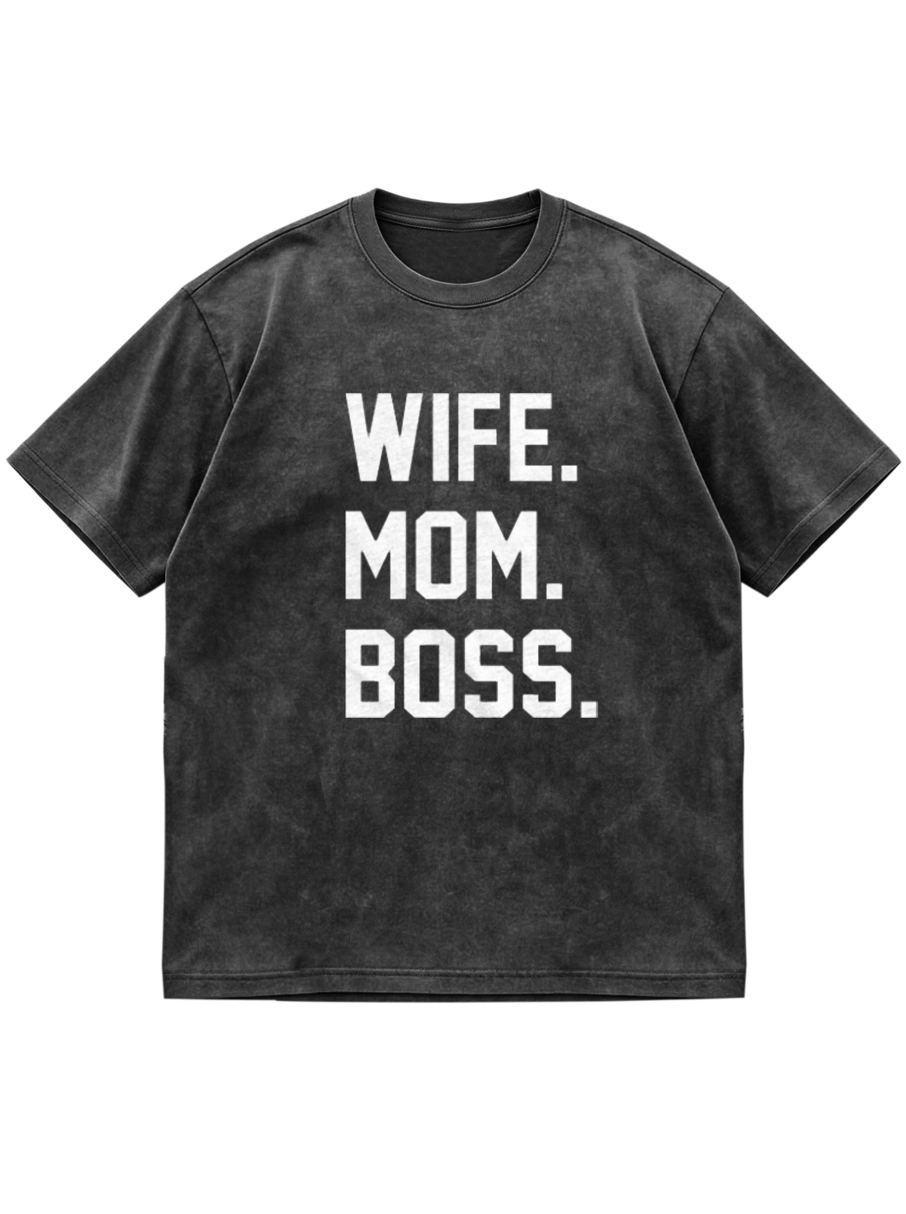 Wife, Mom, Boss Cotton Short-sleeve T-shirt