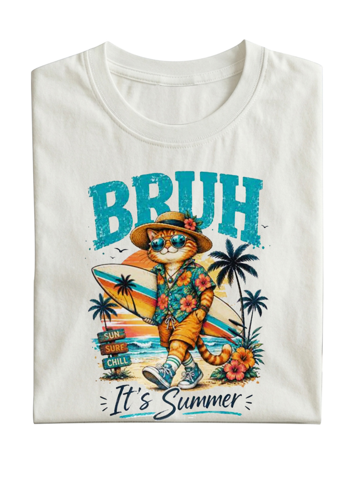 Casual Fun IT'S SUMMER BRUH Cotton Short Sleeve T-Shirt