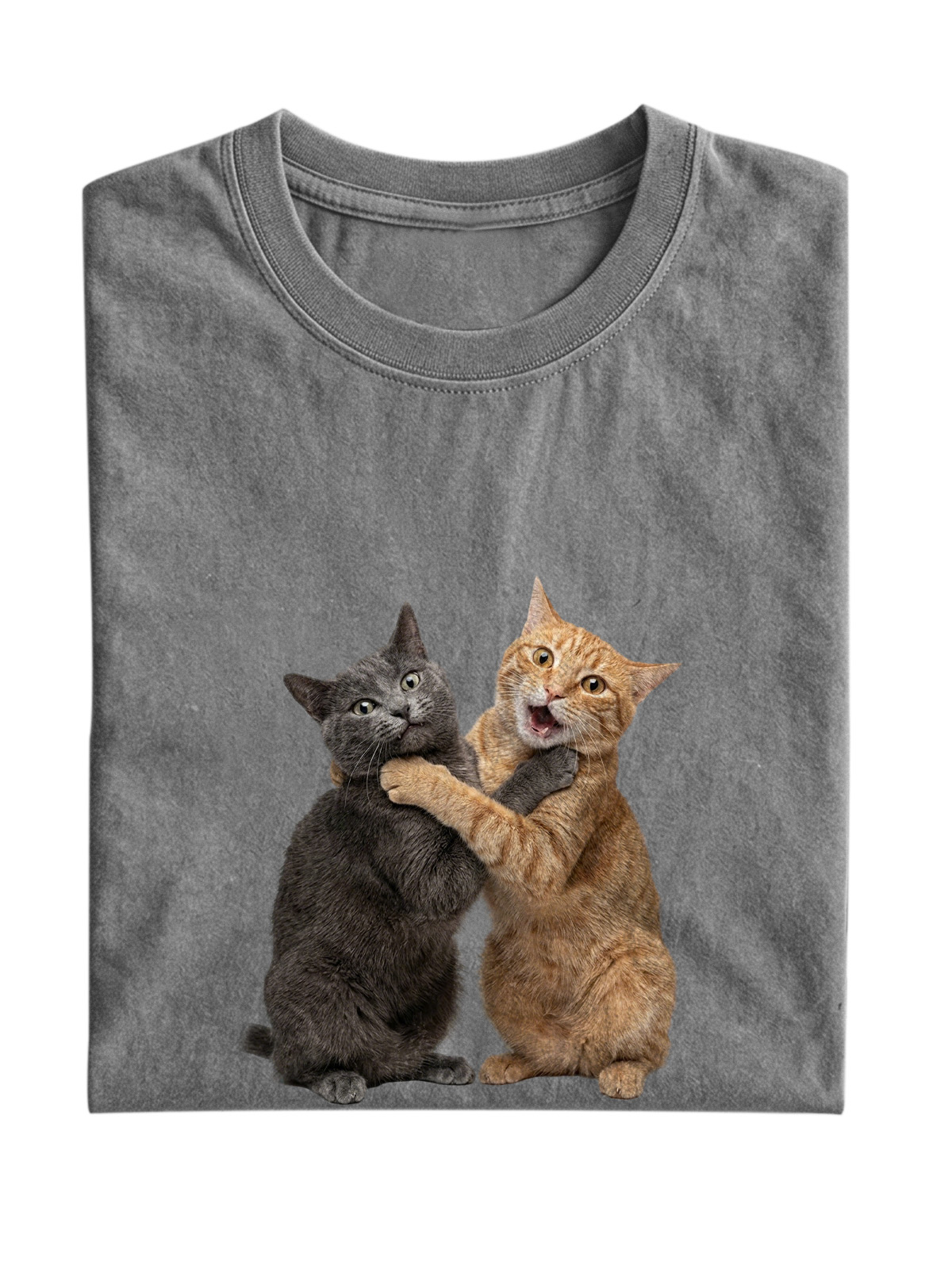 Fun Cat Cotton Short-sleeve T-shirt