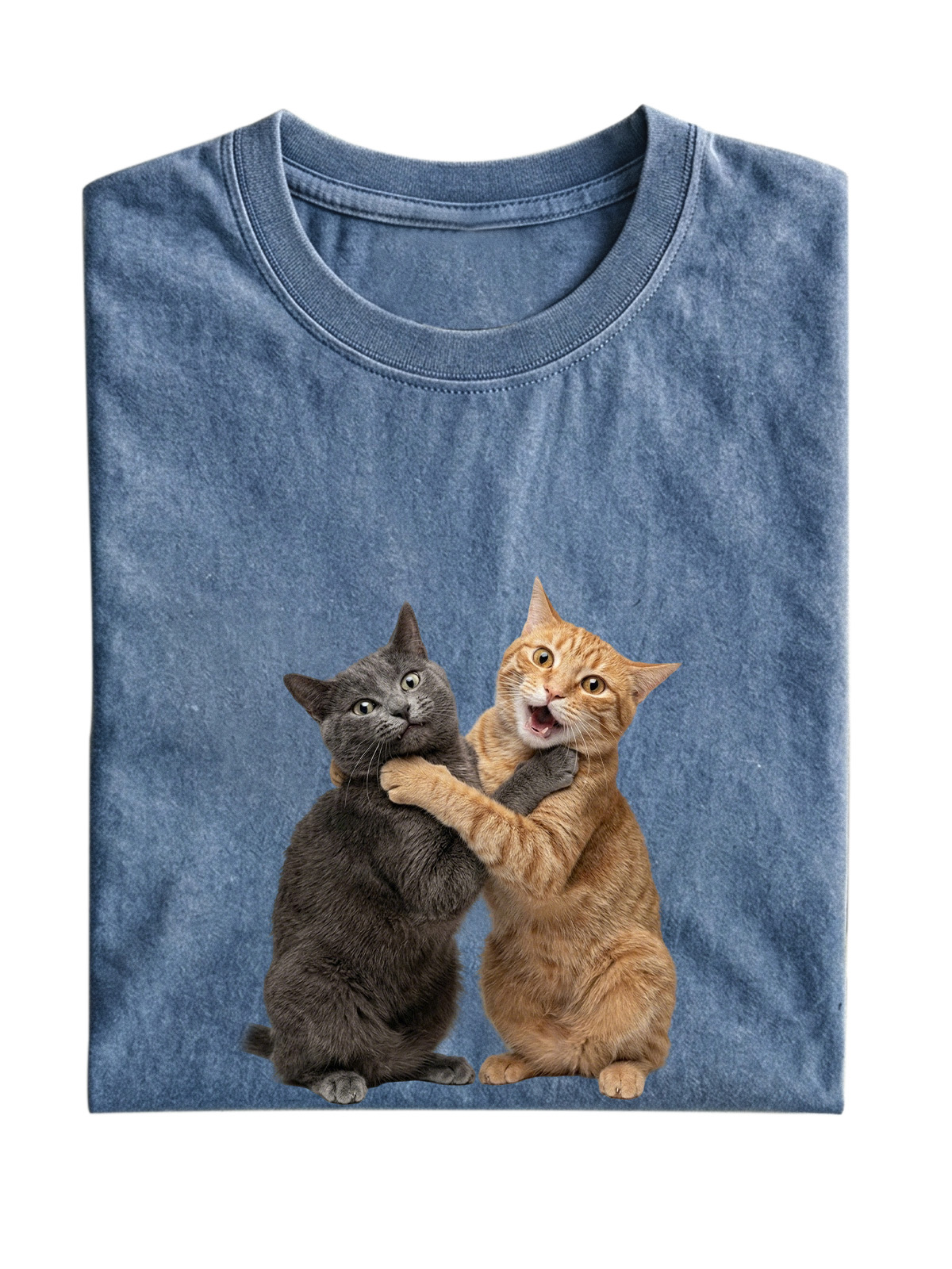 Fun Cat Cotton Short-sleeve T-shirt