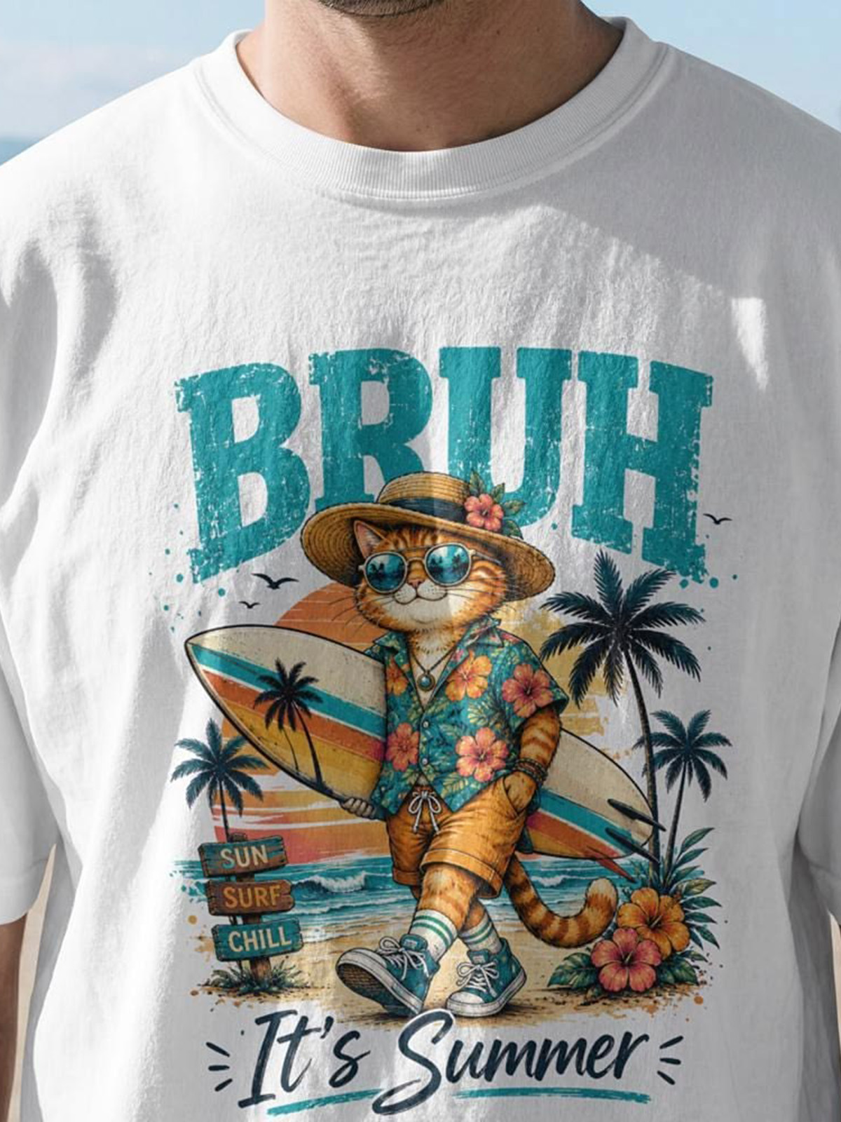 Casual Fun IT'S SUMMER BRUH Cotton Short Sleeve T-Shirt