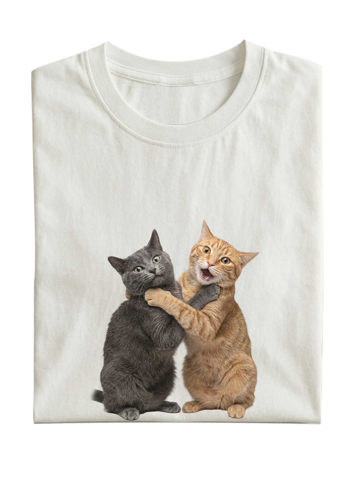 Fun Cat Cotton Short-sleeve T-shirt