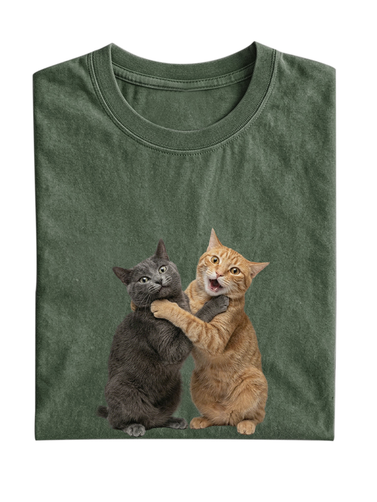 Fun Cat Cotton Short-sleeve T-shirt