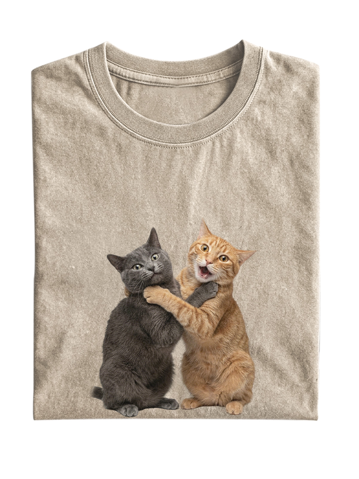 Fun Cat Cotton Short-sleeve T-shirt