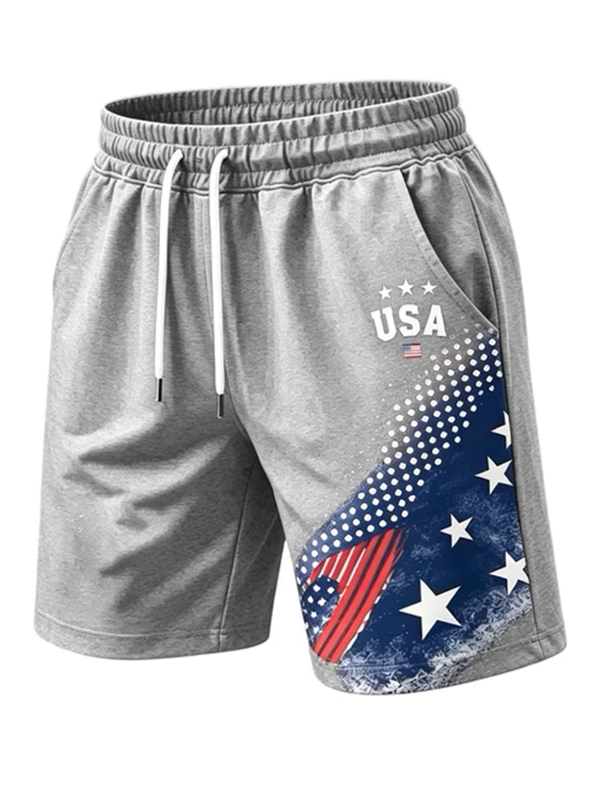 Casual Simple Usa Loose Shorts