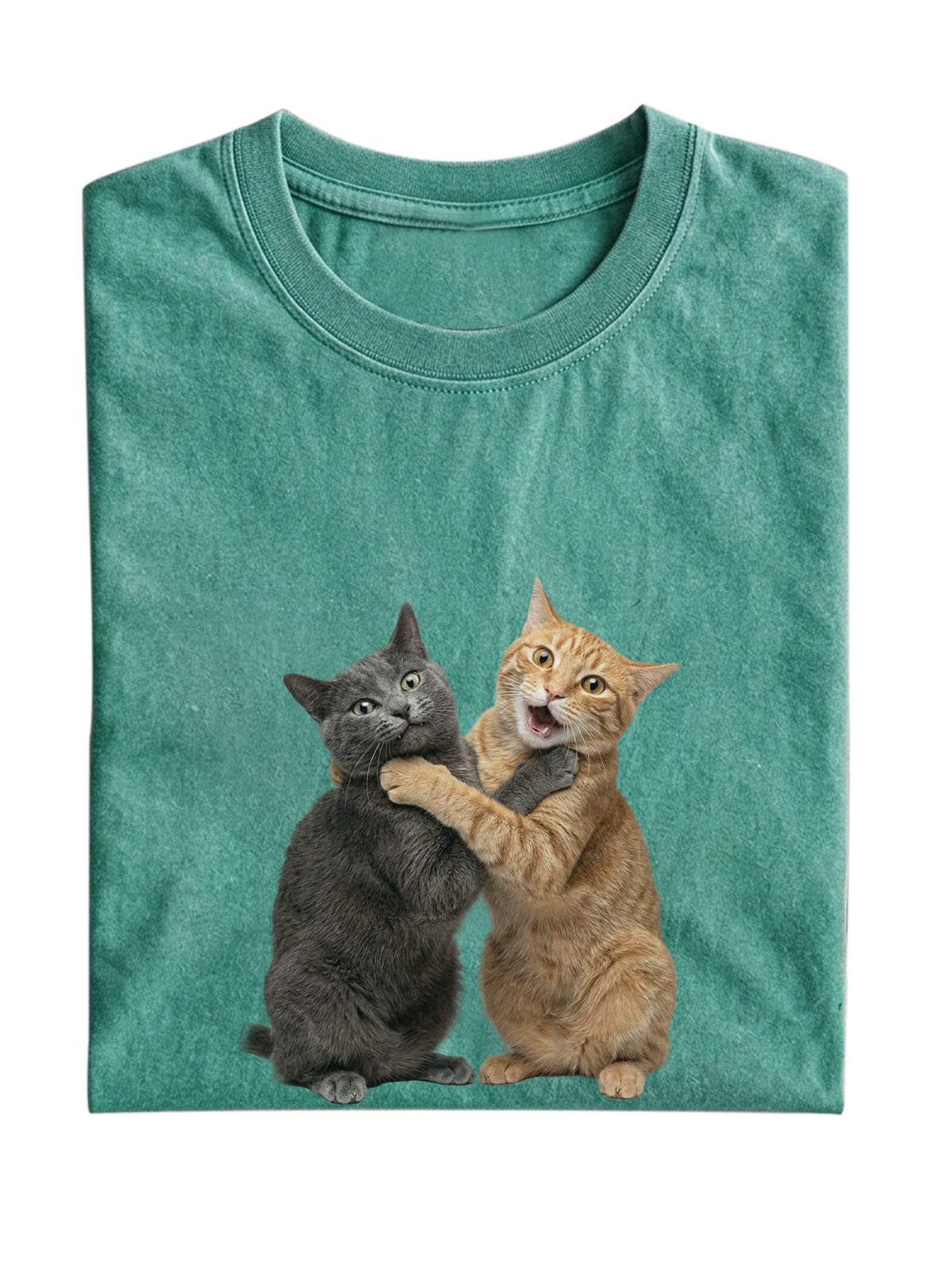 Fun Cat Cotton Short-sleeve T-shirt