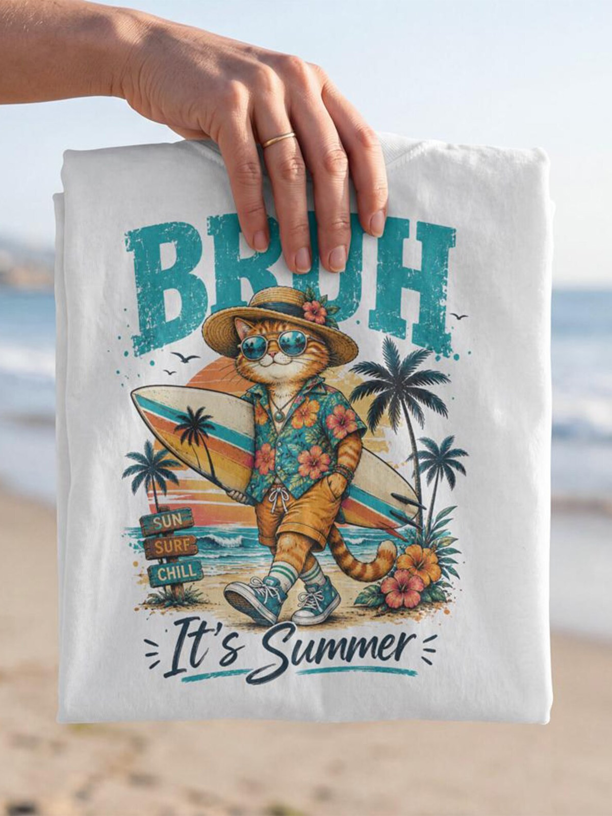Casual Fun IT'S SUMMER BRUH Cotton Short Sleeve T-Shirt