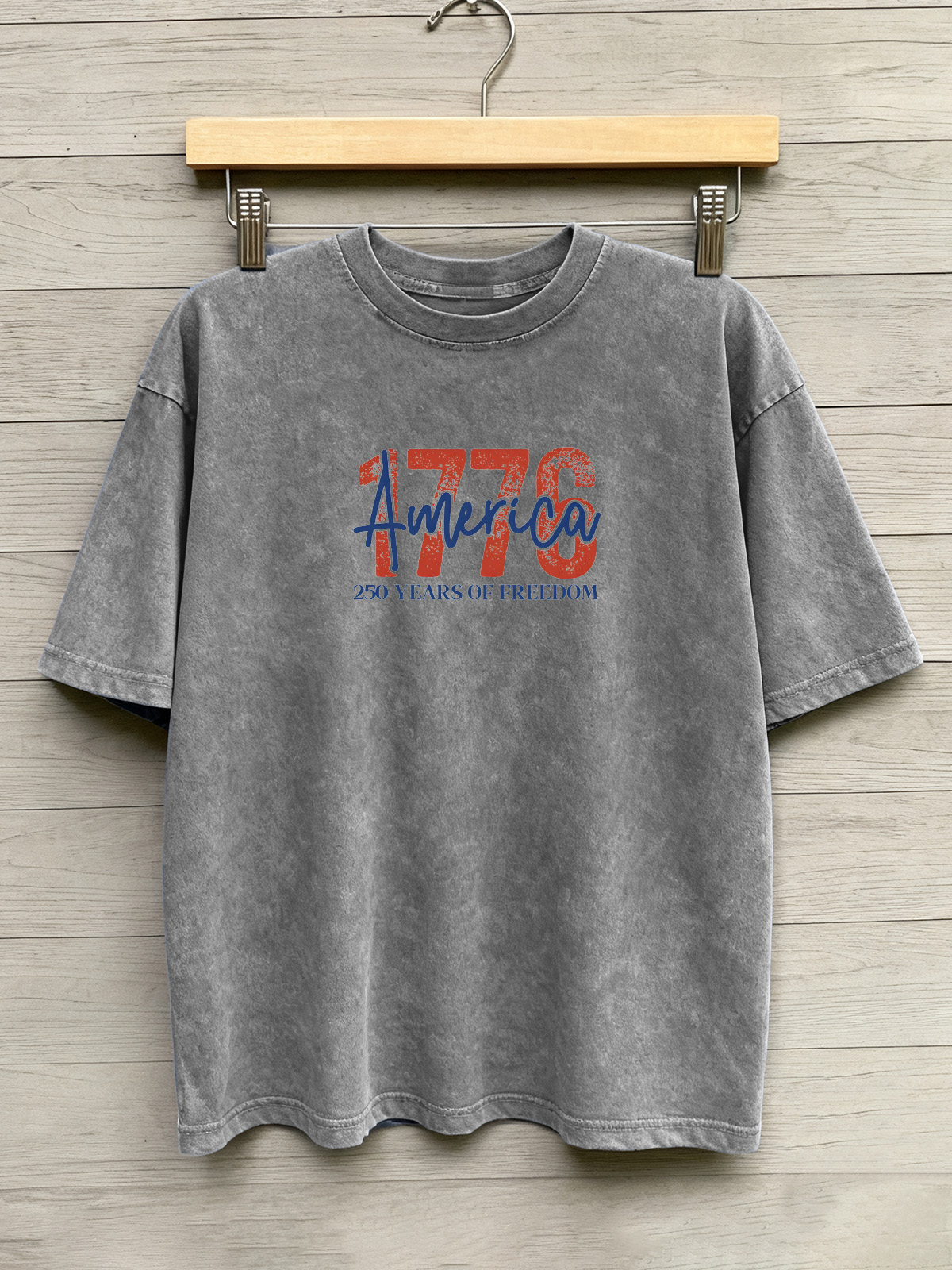 Vintage 1776 Cotton Short Sleeve T-shirt