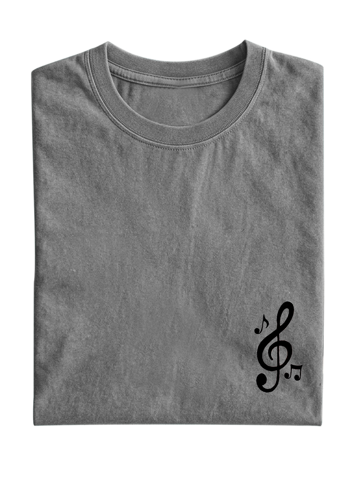 Simple Everyday Music Note Cotton Short-Sleeve T-Shirt