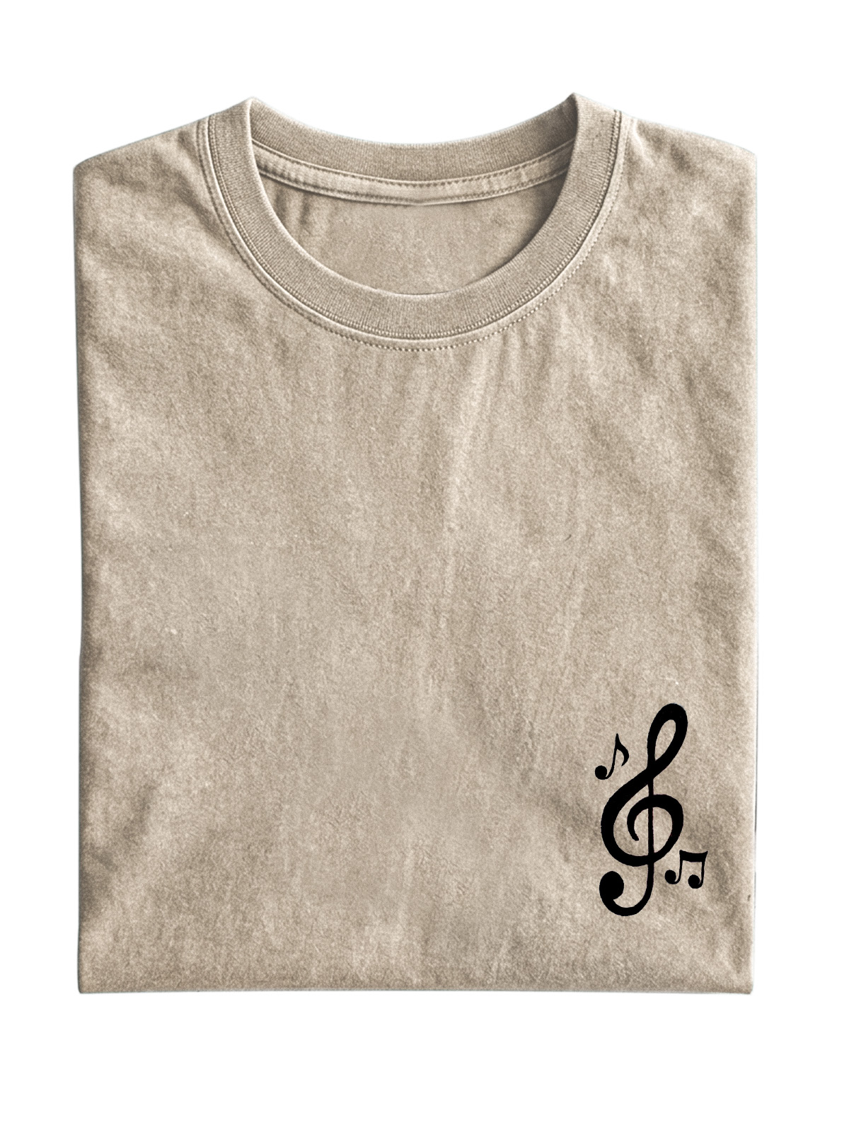 Simple Everyday Music Note Cotton Short-Sleeve T-Shirt