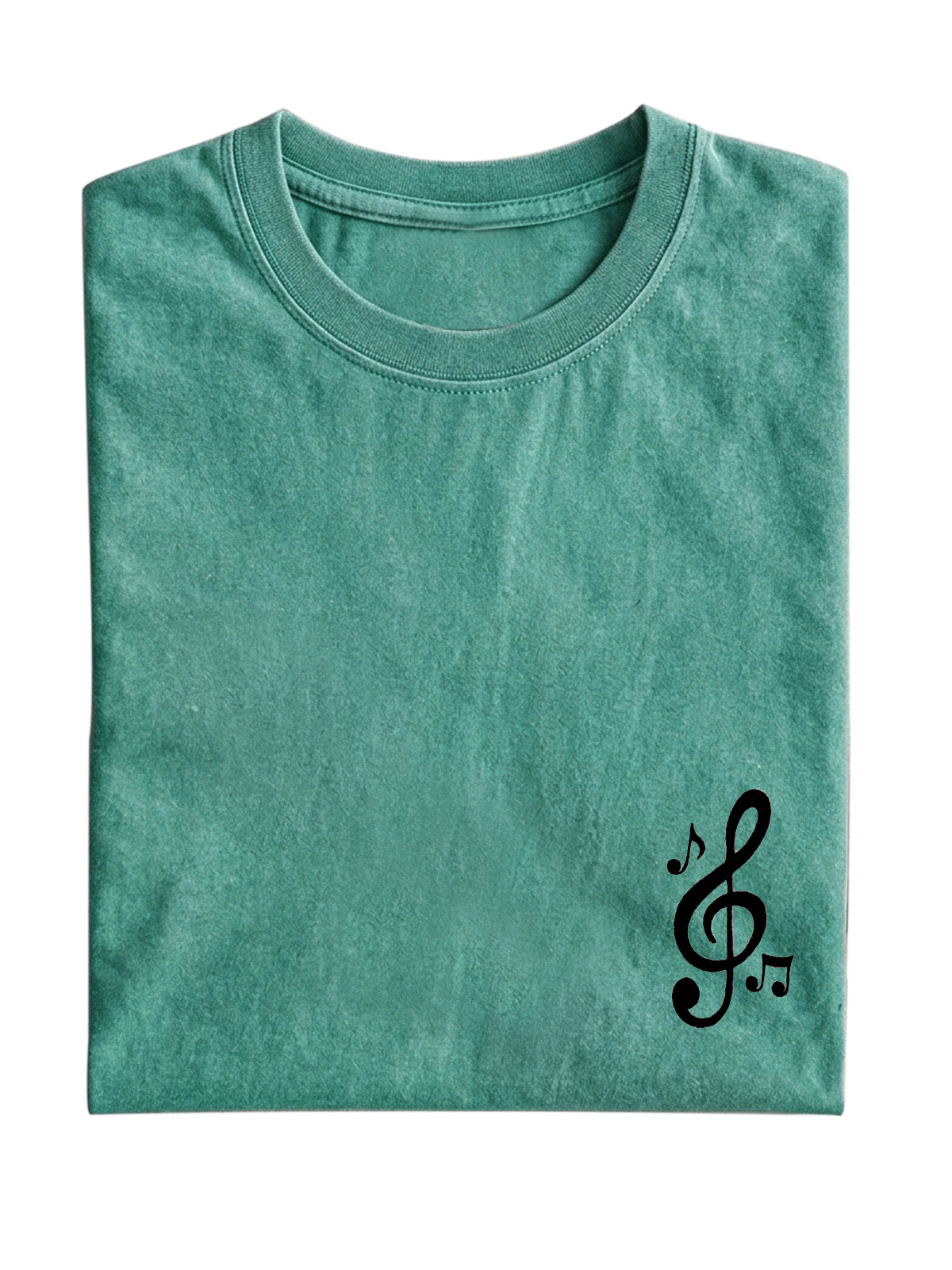 Simple Everyday Music Note Cotton Short-Sleeve T-Shirt